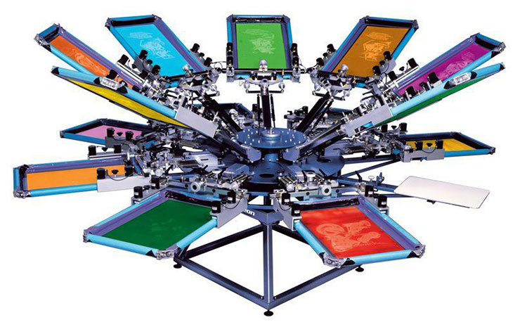 single colour screen printing machine