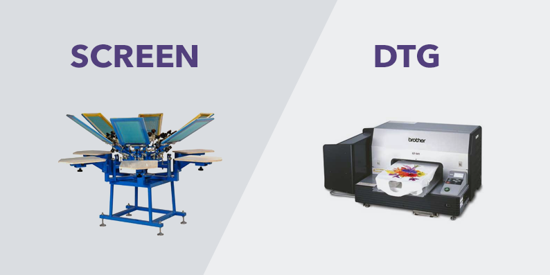 dtg printing vs screen printing